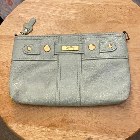 Jessica Simpson Handbags - Jessica Simpson Mint Wristlet with Gold Details